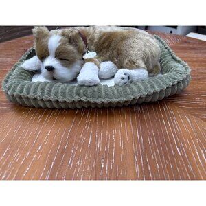 Perfect Petzzz Sleeping Puppy Toy With Bed - Realistic Plush Dog Companion